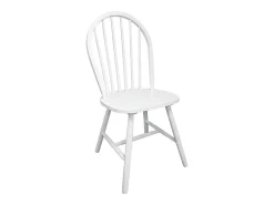 Sillas de comedor 2 unidades madera maciza de caucho blanca