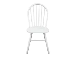 Sillas de comedor 2 unidades madera maciza de caucho blanca
