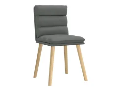 Sillas de comedor 6 unidades tela gris oscuro