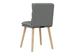 Sillas de comedor 6 unidades tela gris oscuro