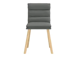 Sillas de comedor 6 unidades tela gris oscuro