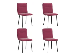 Sillas de comedor 4 unidades terciopelo rojo tinto