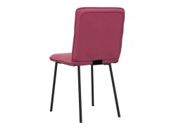 Sillas de comedor 4 unidades terciopelo rojo tinto