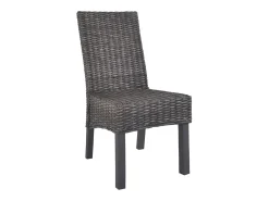 Sillas de comedor 6 unidades ratán Kubu y madera mango marrón