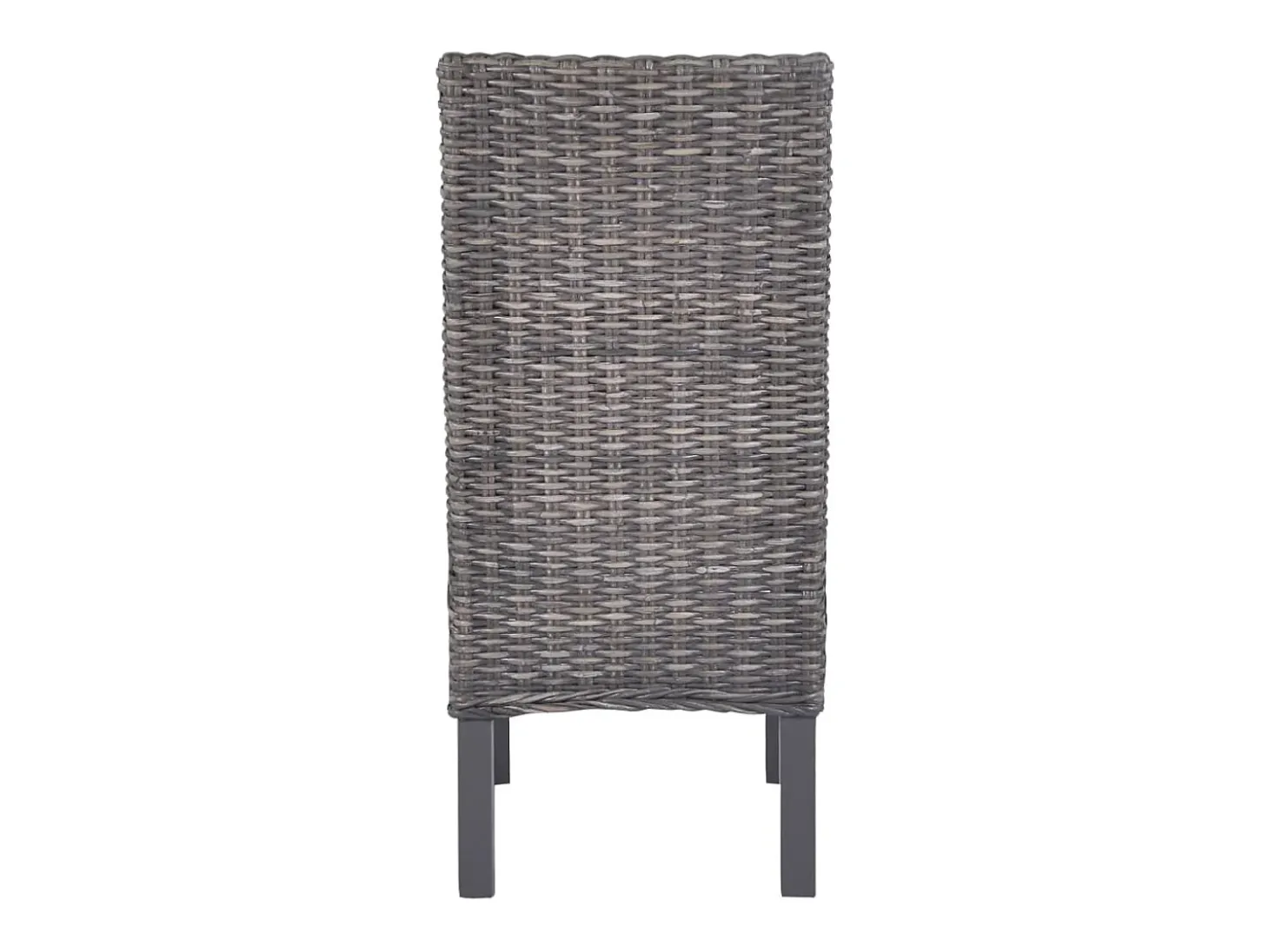 Sillas de comedor 6 unidades ratán Kubu y madera mango marrón