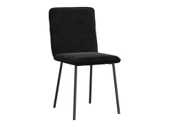 Sillas de comedor 4 unidades terciopelo negro