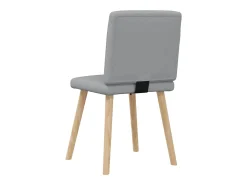 Sillas de comedor 4 unidades tela gris claro