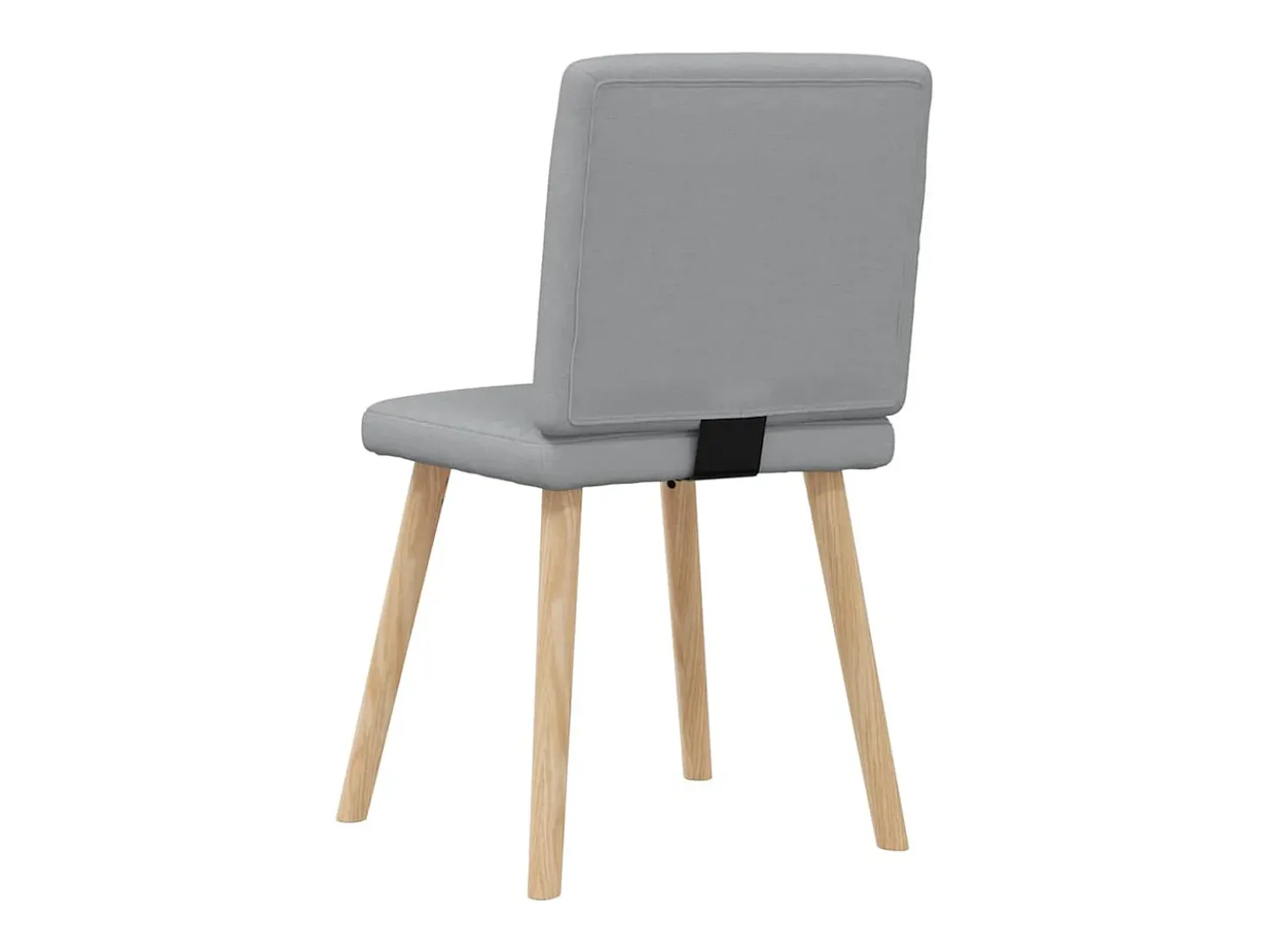 Sillas de comedor 4 unidades tela gris claro