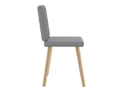 Sillas de comedor 4 unidades tela gris claro