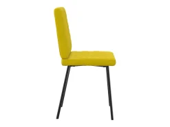 Sillas de comedor 2 unidades terciopelo amarillo