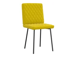 Sillas de comedor 2 unidades terciopelo amarillo