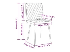Sillas de comedor 2 unidades terciopelo amarillo