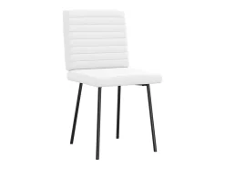 Sillas de comedor 2 unidades cuero sintético blanco