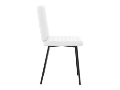Sillas de comedor 2 unidades cuero sintético blanco