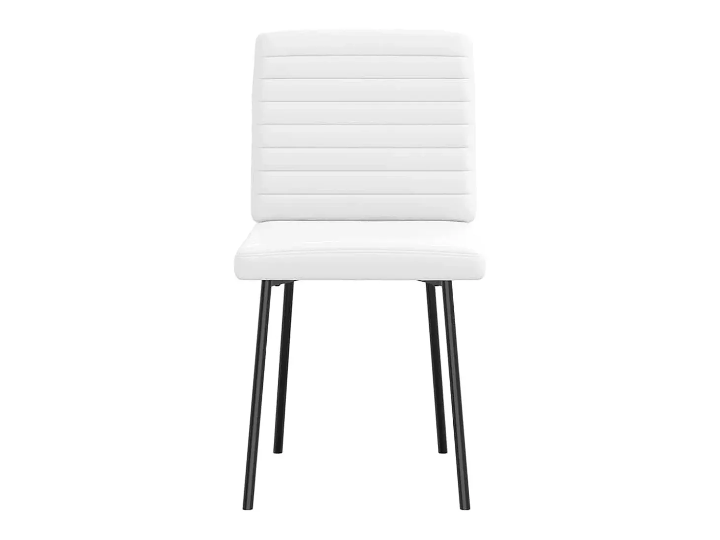 Sillas de comedor 2 unidades cuero sintético blanco