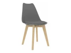 Sillas de comedor 4 unidades plástico gris
