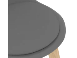 Sillas de comedor 4 unidades plástico gris