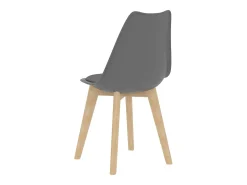 Sillas de comedor 4 unidades plástico gris