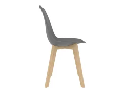 Sillas de comedor 4 unidades plástico gris