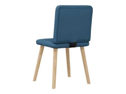 Sillas de comedor 6 unidades tela azul