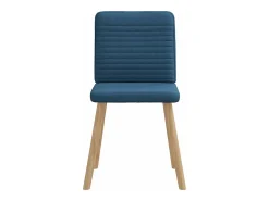 Sillas de comedor 6 unidades tela azul