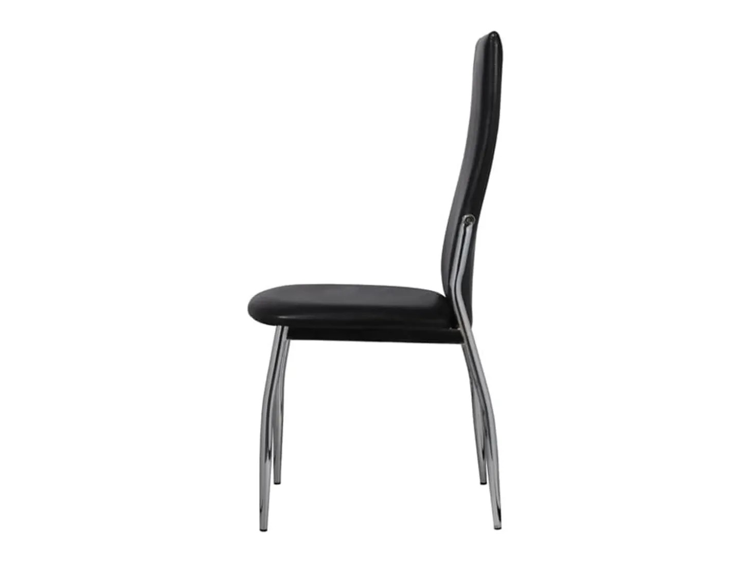 Sillas de comedor 6 unidades cuero sintético negro