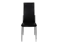 Sillas de comedor 6 unidades cuero sintético negro