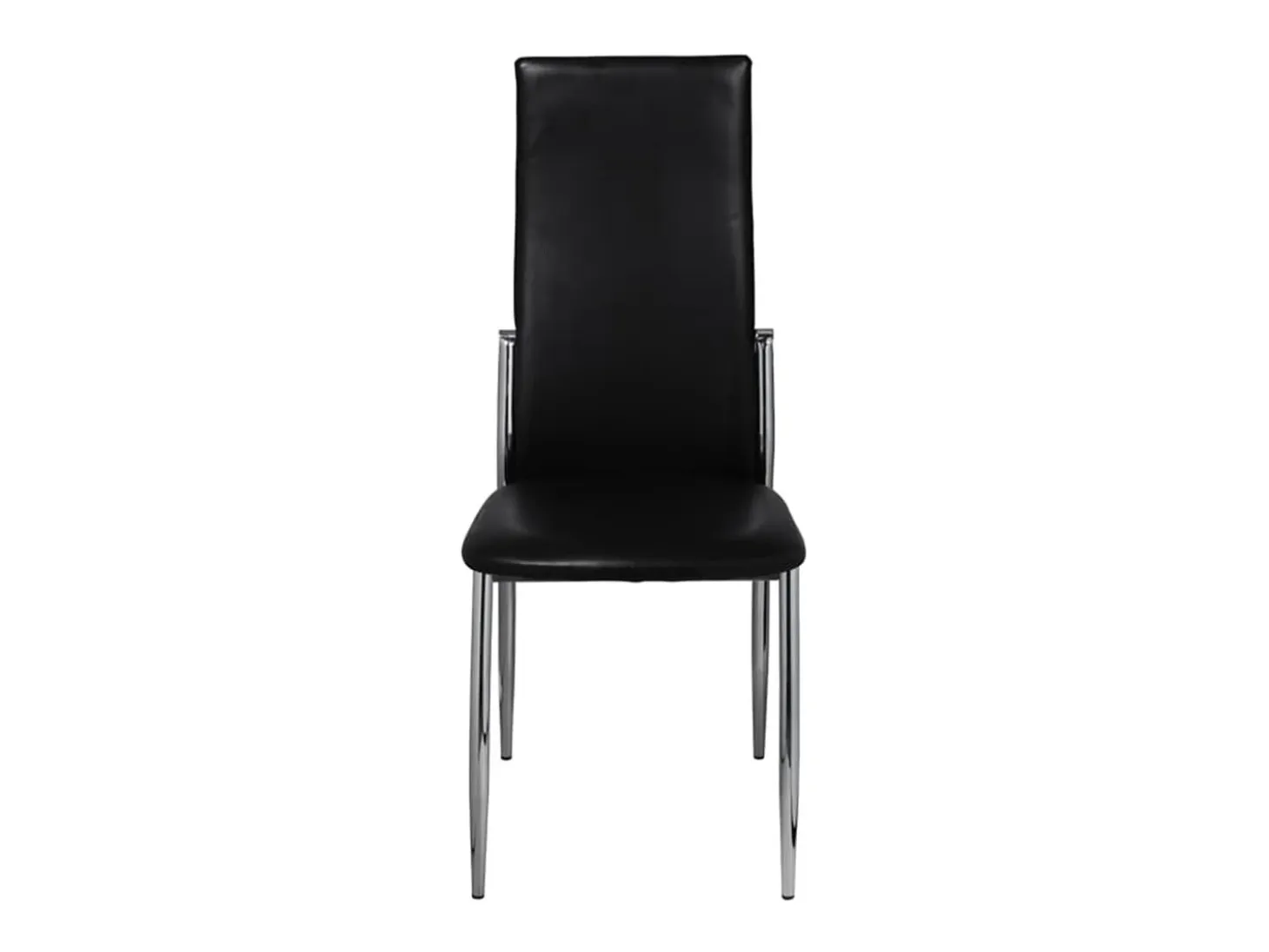 Sillas de comedor 6 unidades cuero sintético negro