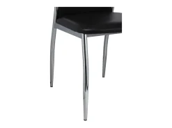 Sillas de comedor 6 unidades cuero sintético negro