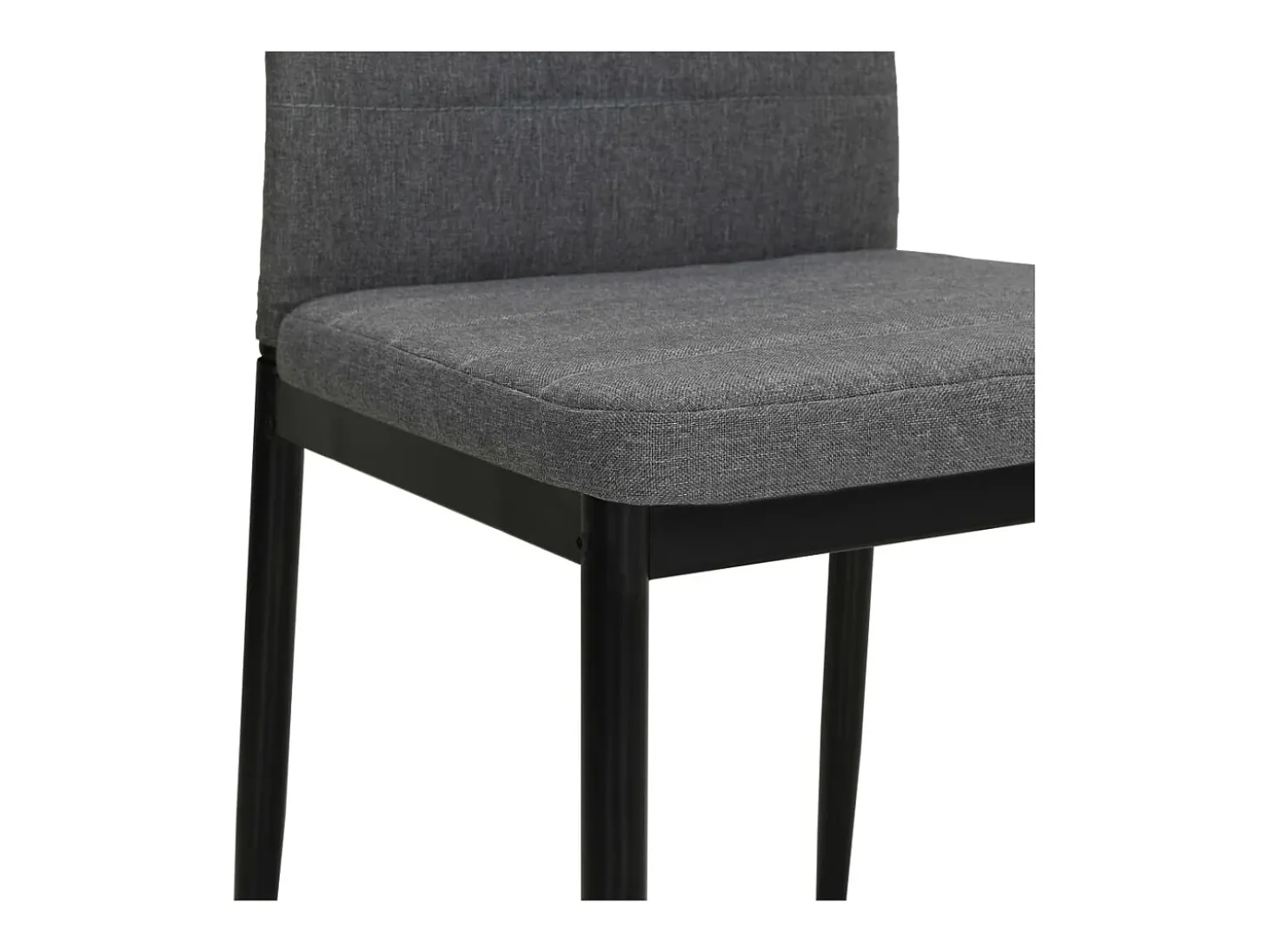 Sillas de comedor 4 unidades tela gris claro