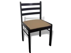 Sillas de comedor 6 unidades madera maciza y terciopelo marrón