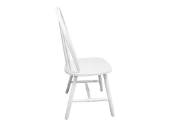 Sillas de comedor 4 unidades madera maciza de caucho blanco