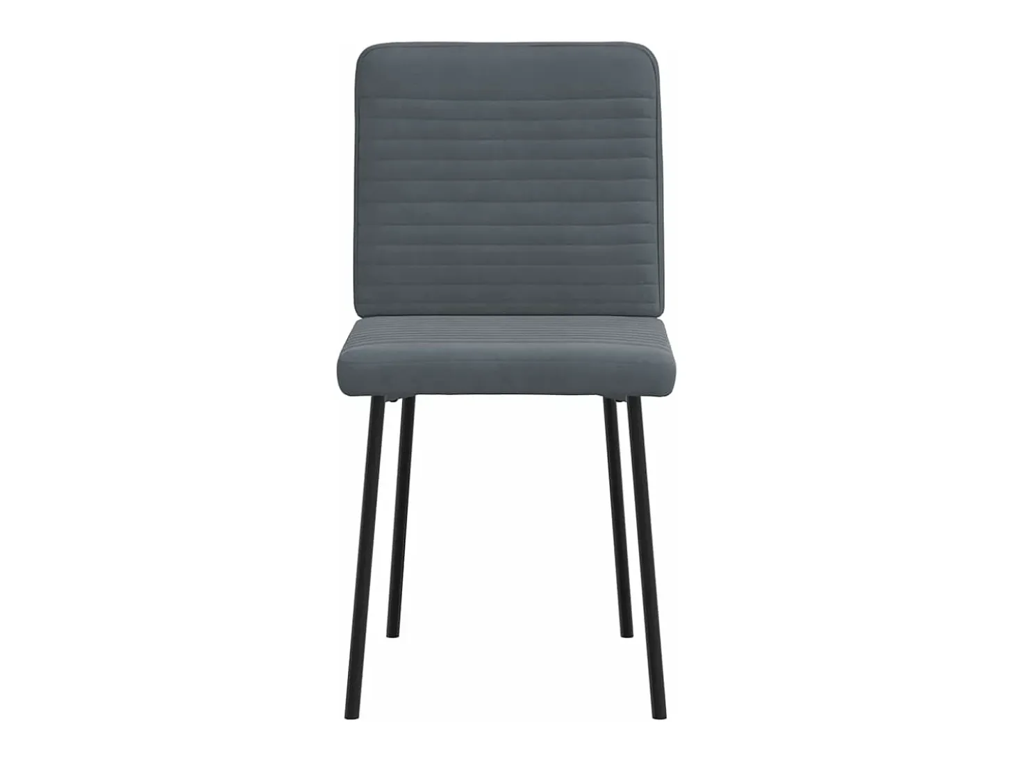 Sillas de comedor 2 unidades terciopelo gris oscuro