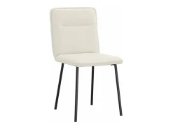 Sillas de comedor 6 unidades de terciopelo crema