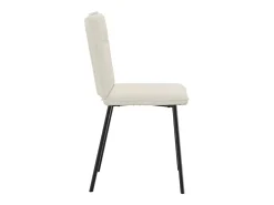 Sillas de comedor 6 unidades de terciopelo crema