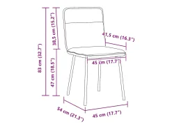Sillas de comedor 6 unidades de terciopelo crema