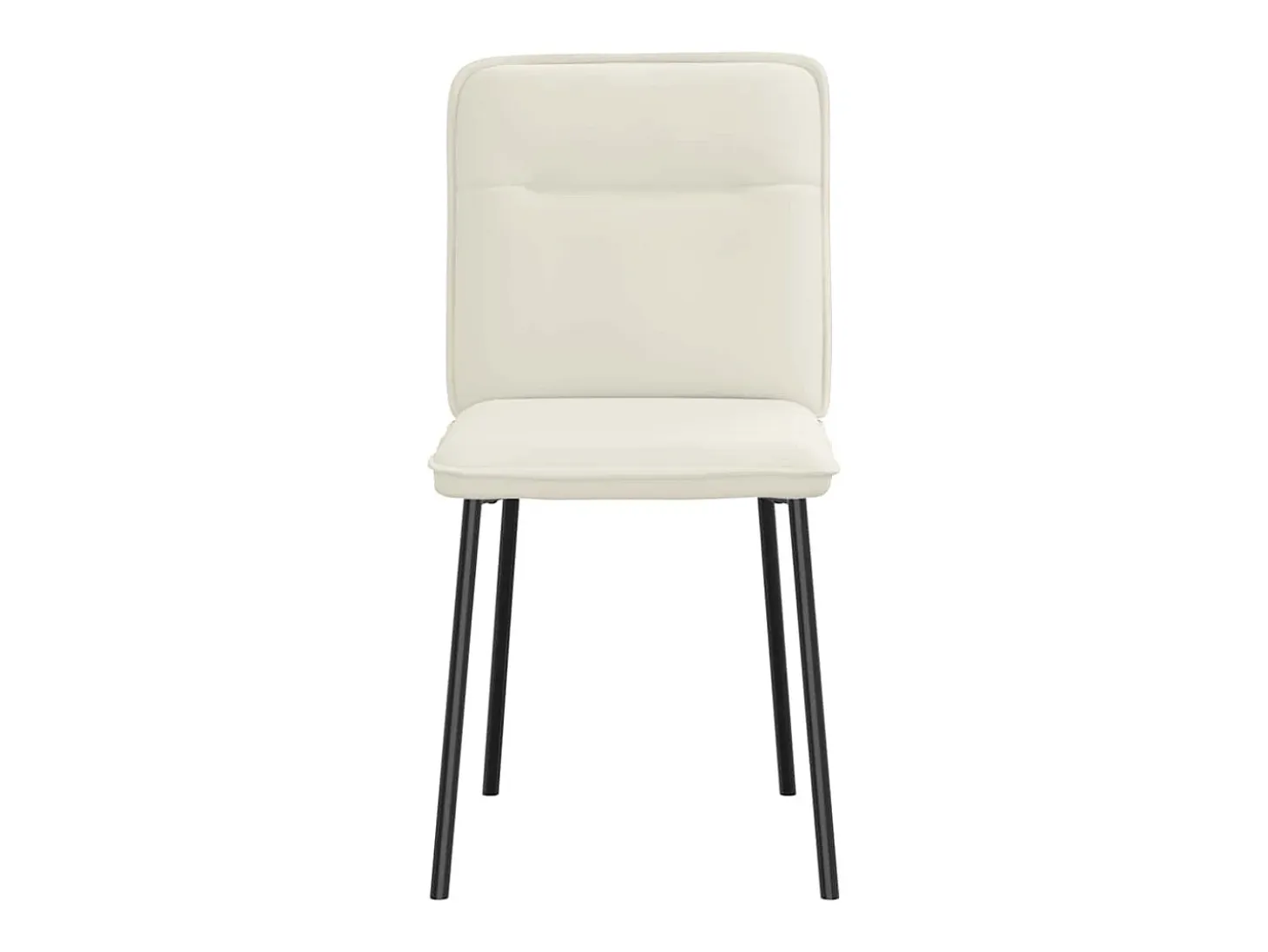 Sillas de comedor 6 unidades de terciopelo crema