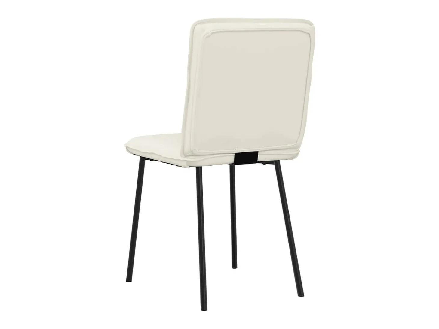 Sillas de comedor 6 unidades de terciopelo crema
