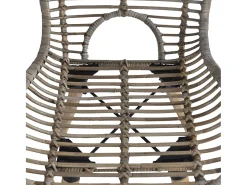Sillas de comedor 6 unidades ratán natural marrón