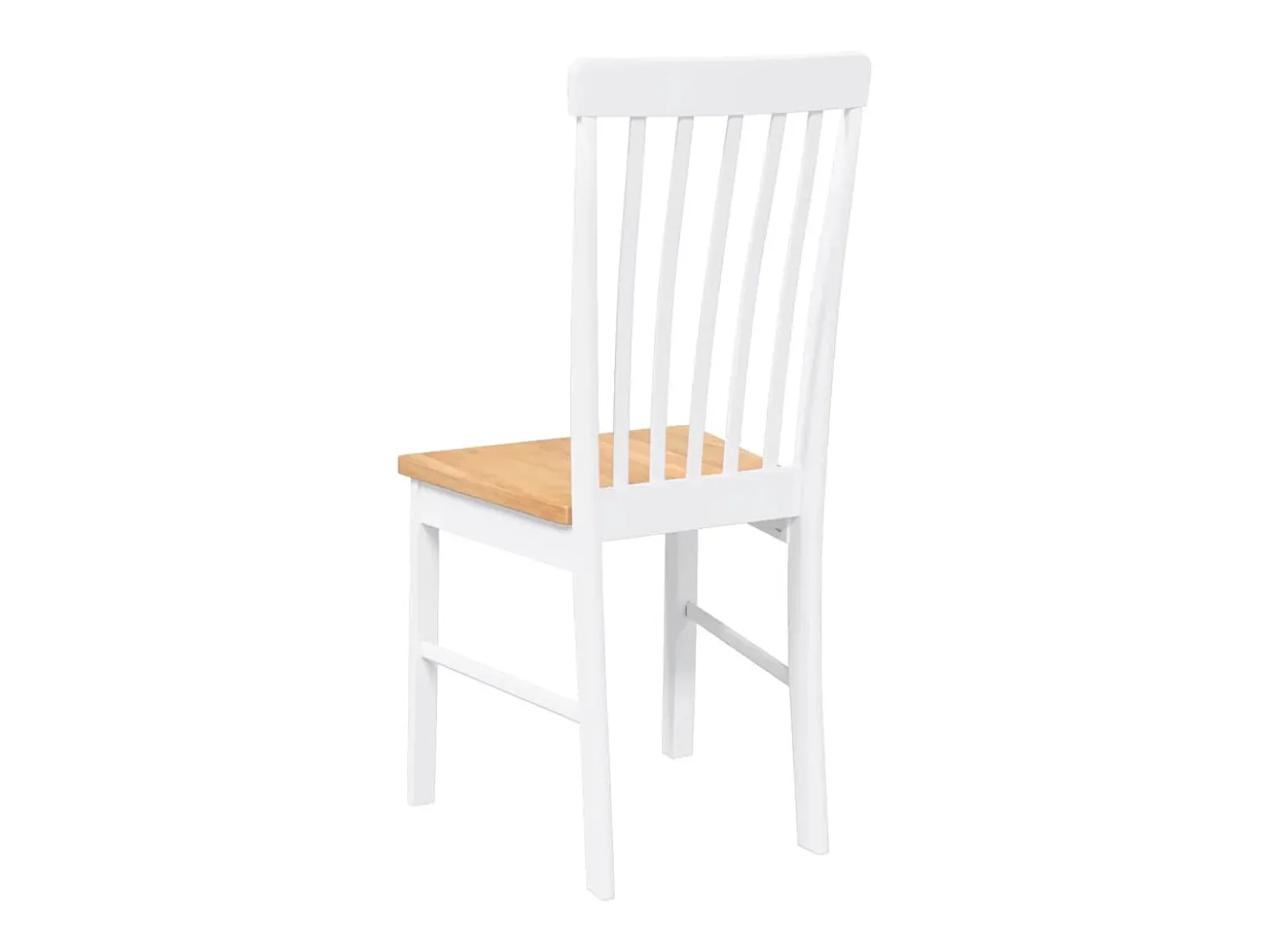 Sillas de comedor 2 unidades madera maciza de caucho blanco