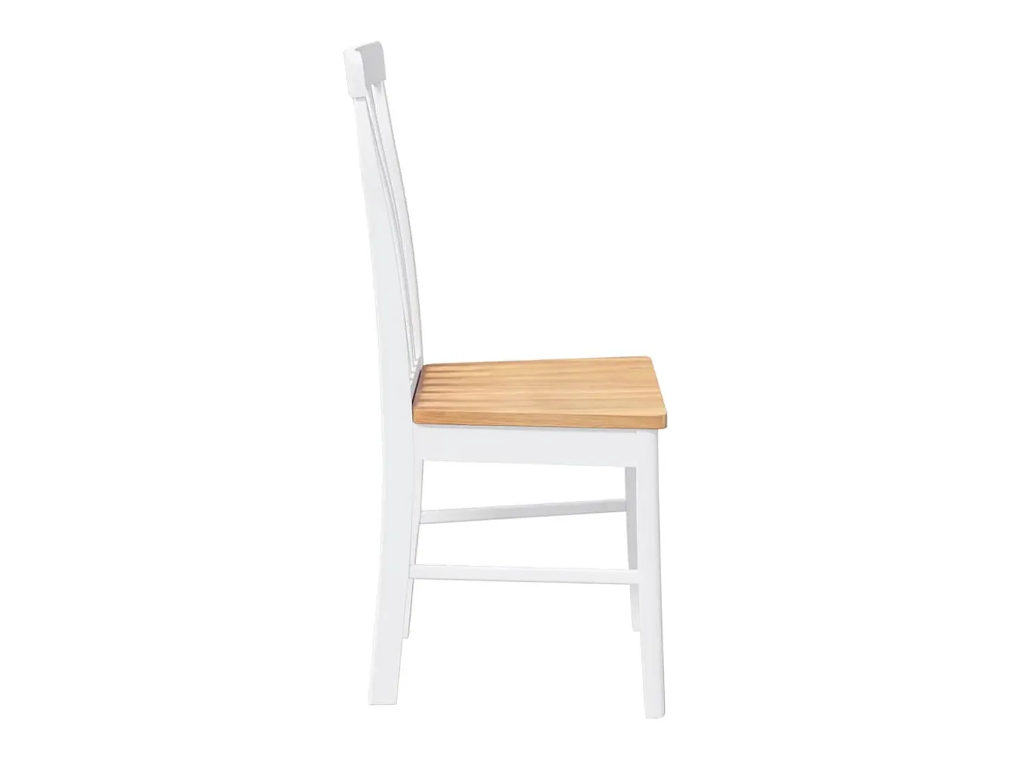 Sillas de comedor 2 unidades madera maciza de caucho blanco