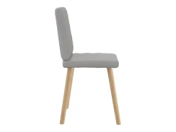 Sillas de comedor 4 unidades tela gris nube