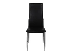 Sillas de comedor 4 unidades cuero sintético negro