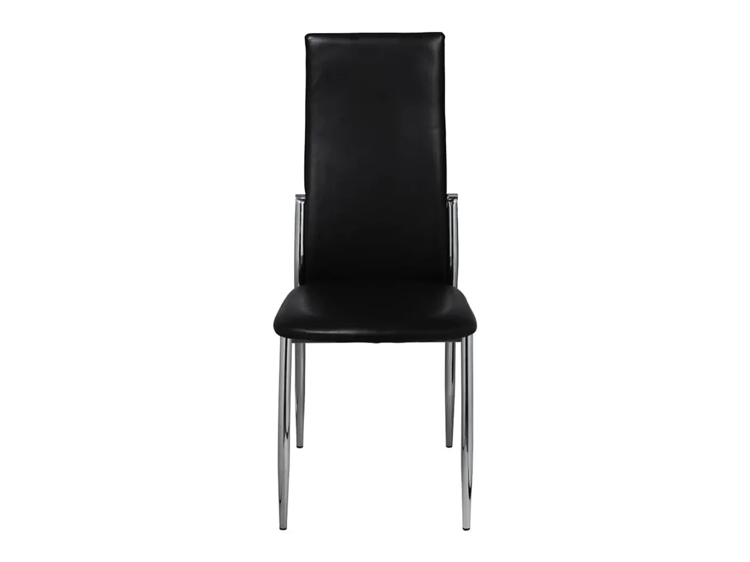 Sillas de comedor 4 unidades cuero sintético negro