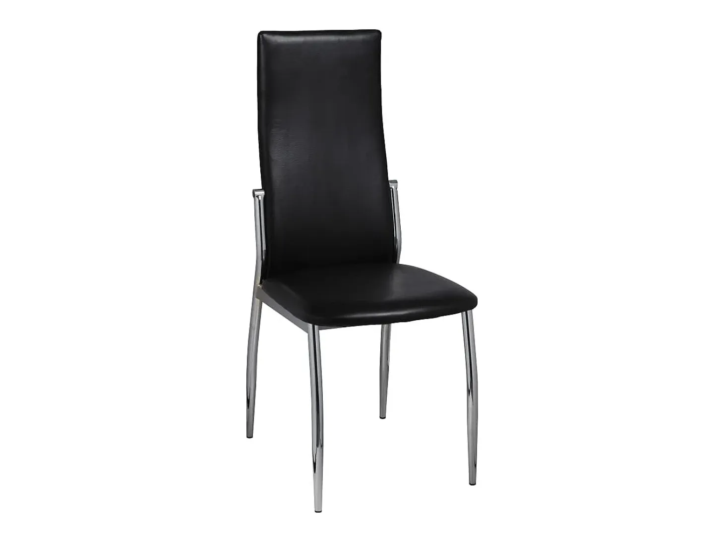 Sillas de comedor 4 unidades cuero sintético negro