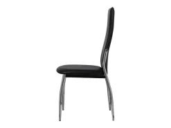 Sillas de comedor 4 unidades cuero sintético negro