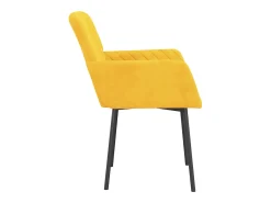 Sillas de comedor 2 unidades terciopelo amarillo