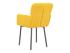Sillas de comedor 2 unidades terciopelo amarillo