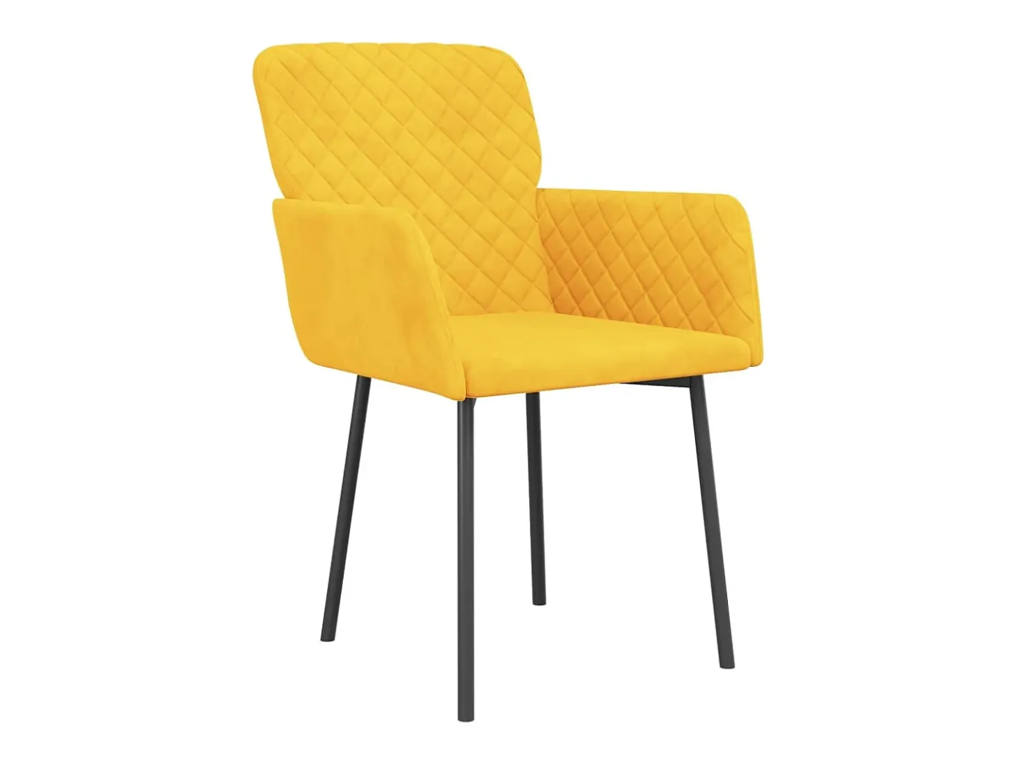 Sillas de comedor 2 unidades terciopelo amarillo