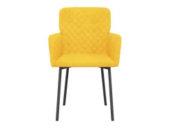 Sillas de comedor 2 unidades terciopelo amarillo